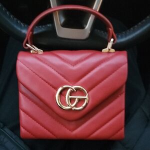 Red Quilted Handbag